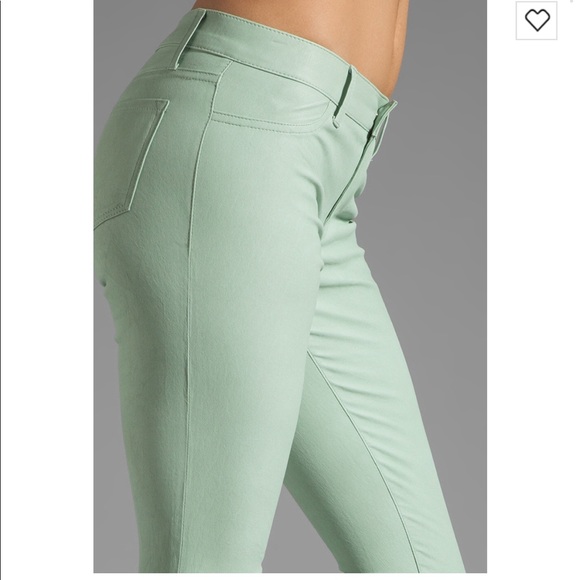 NWT J Brand Super Skinny Mint Leather Pants - Picture 5 of 8